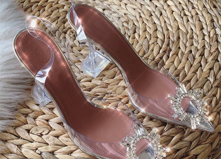 Transparent high heels